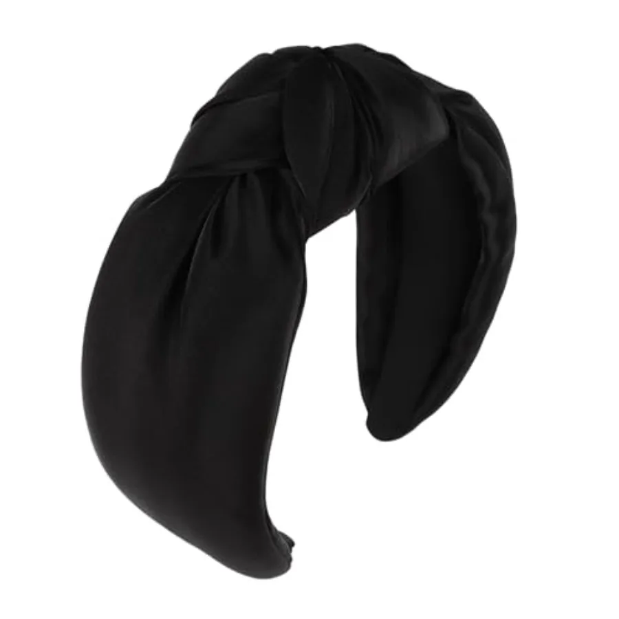 

Black Knotted Headband Non Slip Wide Head Band Fashion Headbands for Women Top Knot Hairband Hair Accessories for Women Girls