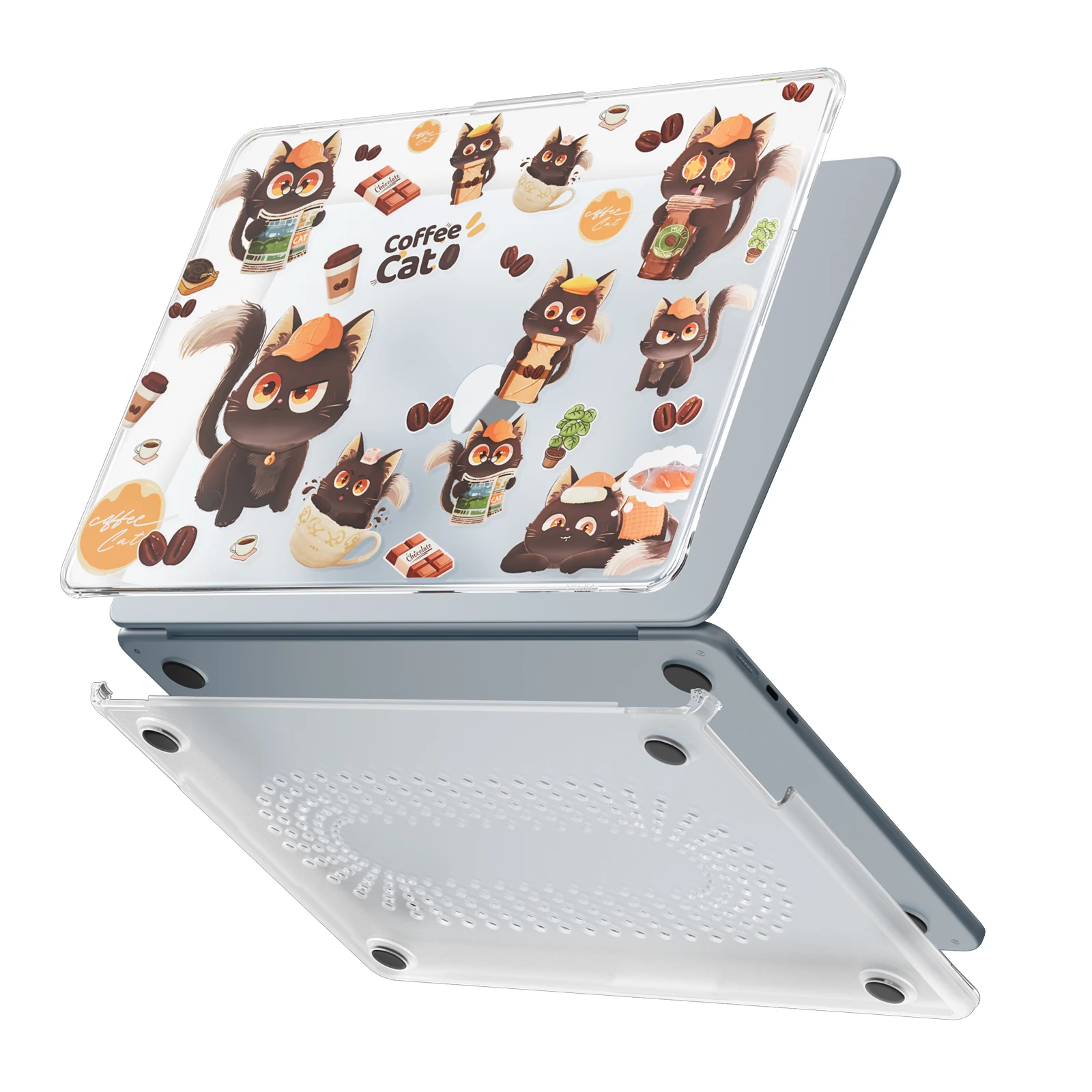 

Жесткий чехол из ТПУ для ноутбука MacBook Air 13 M4 2025, чехол A3240, чехол с милым мультяшным принтом для MacBook Air M2 M3, 13,6 дюйма, A3113