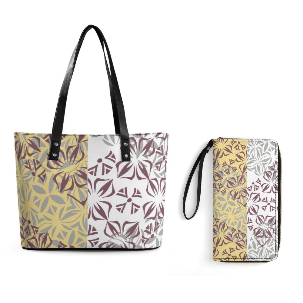 

Tax Included Polynesian Women'S Large Capacity Single Shoulder Bag Long Purse Set Can Be Customized Fashion Bag Set