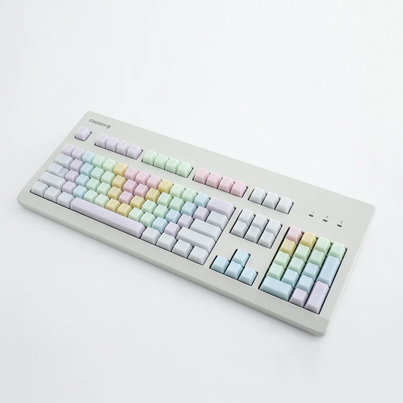 POM Jelly Keycap for Mechanical Keyboard,104 Keys Set,Backlit Support,OEM Profile Rainbow