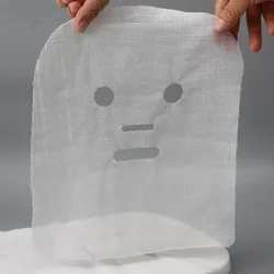 100pcs/bag 25x30cm Soft Disposable Gauze Face Mask Paper Sheet Beauty Salon Special Gauze Absorption Non-Irritating Pure Cotton