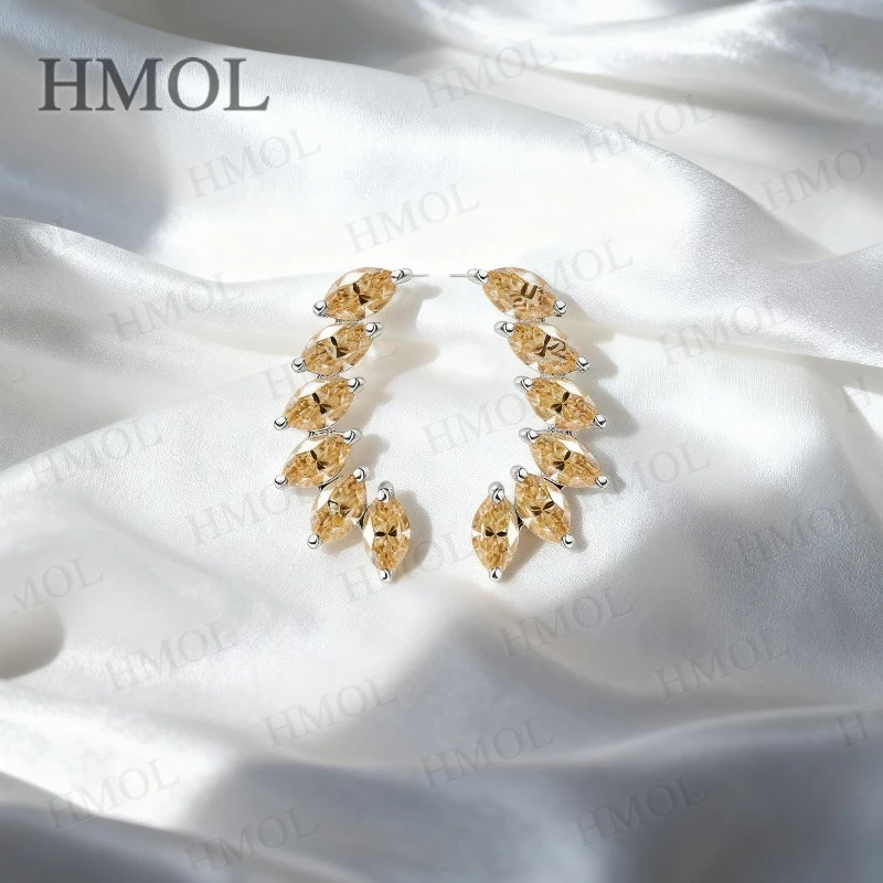 Marquise Cut Moissanite Earrings Dazzling for Women’s Classic Stud Style Ideal for Birthdays Anniversaries and Special Occasions