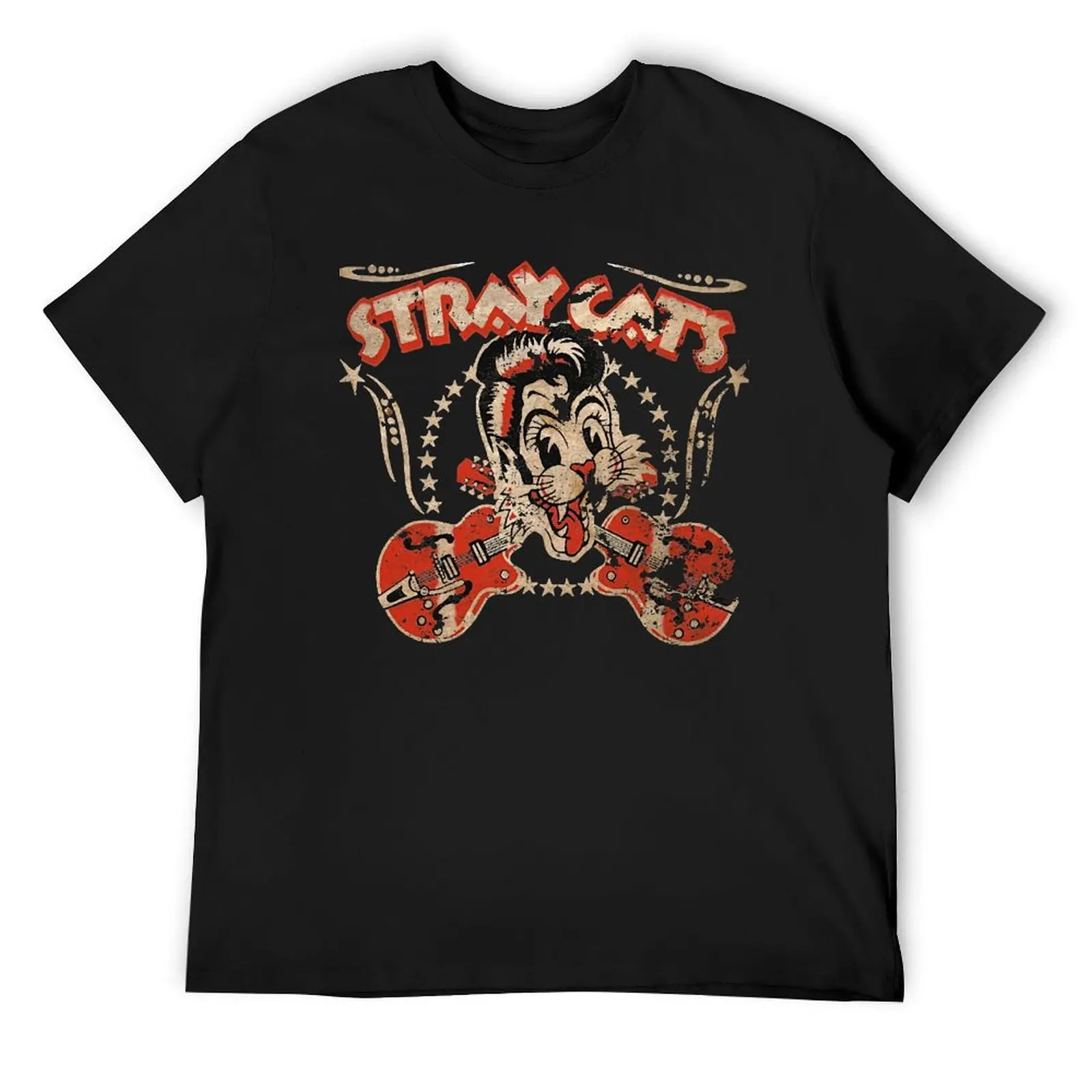 

Stray Cats T-Shirt boys animal print korean fashion for a boy Men's t shirts