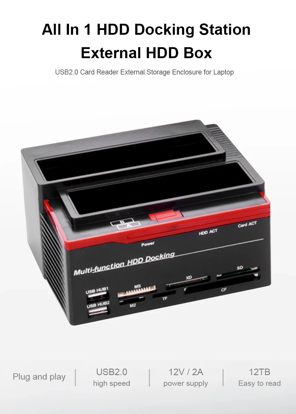 Imagem -06 - Usb 3.0 tipo c para Portas Sata Porta Ide Disco Rígido Hdd Docking Station Leitor de Cartão Hub com Otb Otc 2.5 3.5