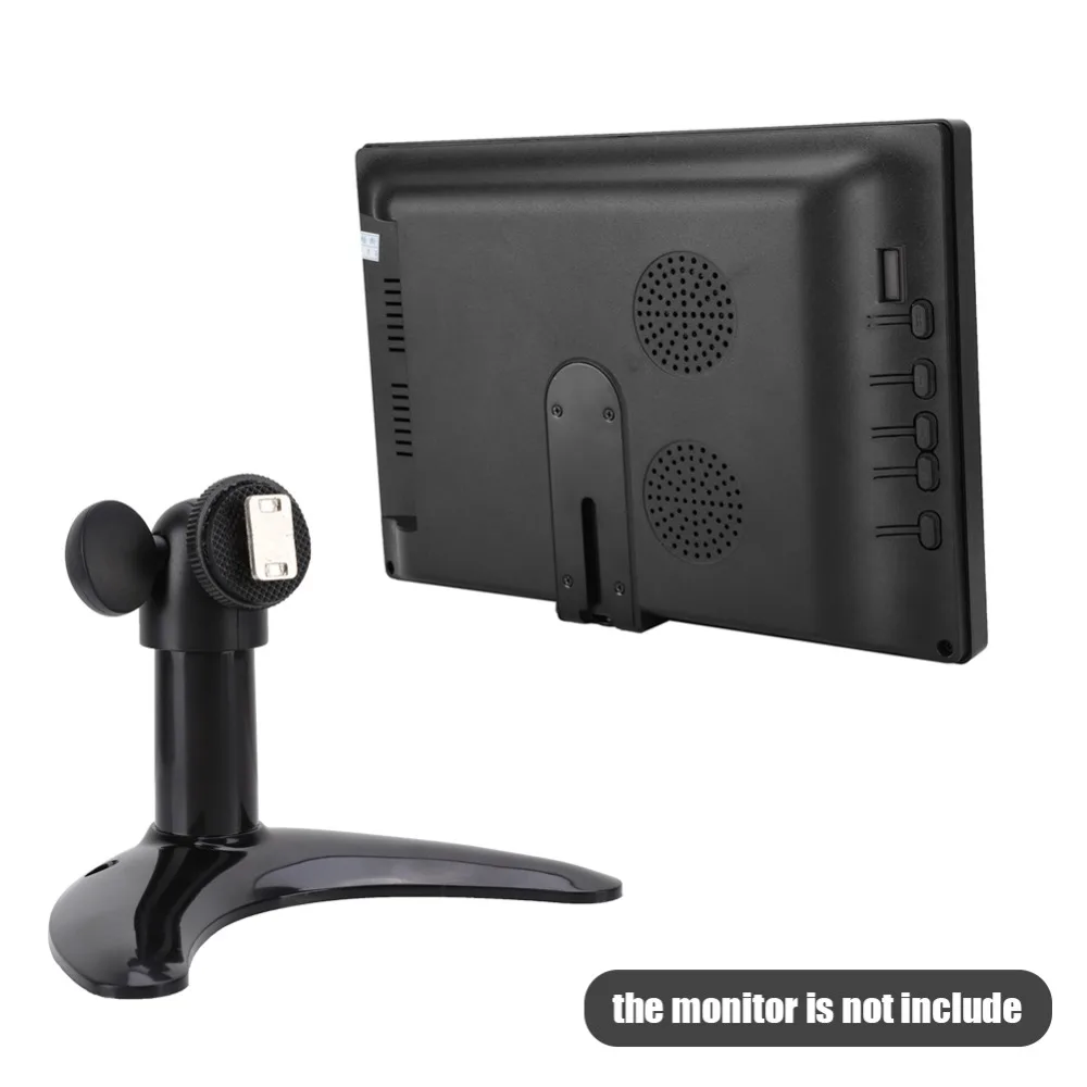 Sturdy 7 - 11inch Monitor Holder Stand LightWeight Black Universal PC Accessories Adjustable Angle Desk Mount Desktop Computer