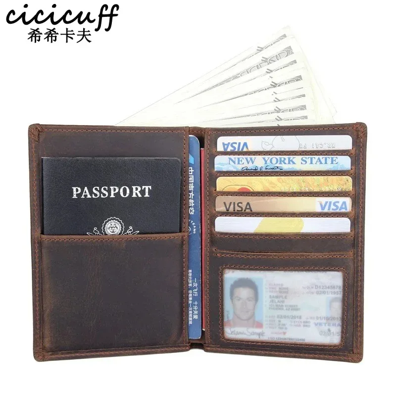 Strictly Leather Passport Holder Passport Case Passport Protector Multifunctional ID Bag Travelling Abroad Ticket ID Bag