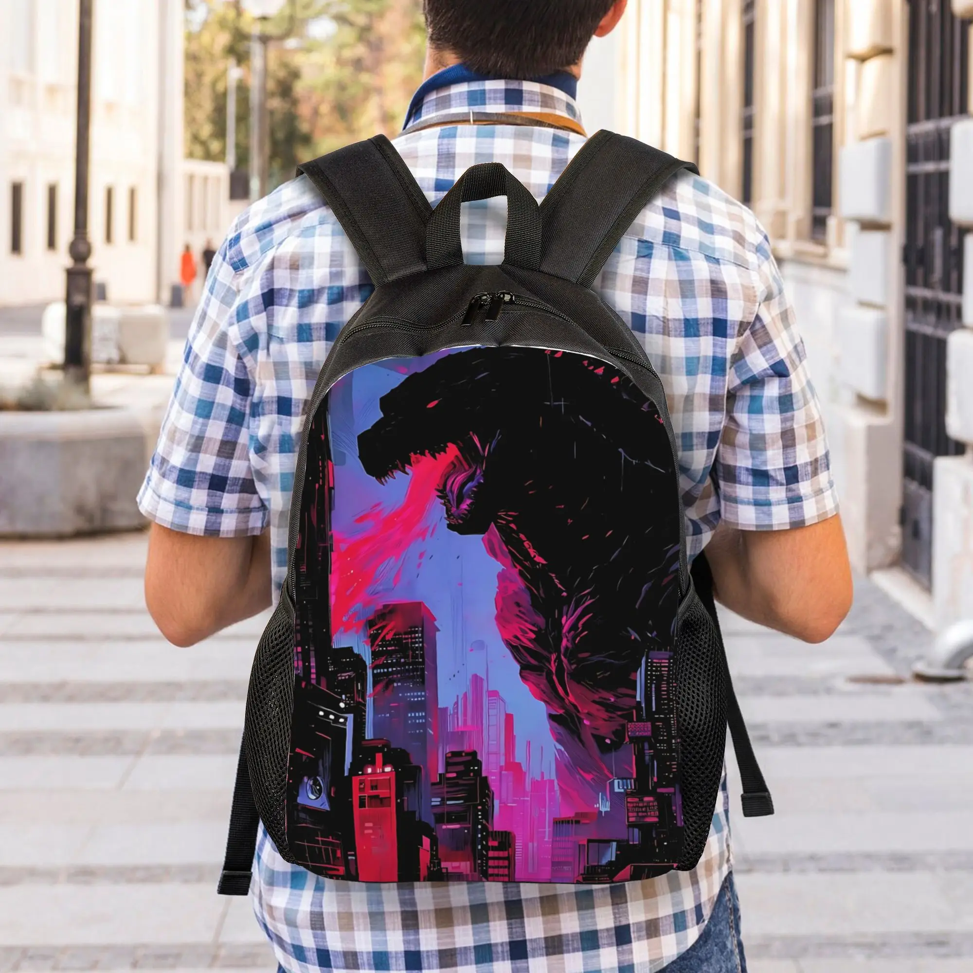 1Piece Backpack Meltdown New School Year Bookbag For School  GODZILLA Birthday Gift New Term Starts view 5