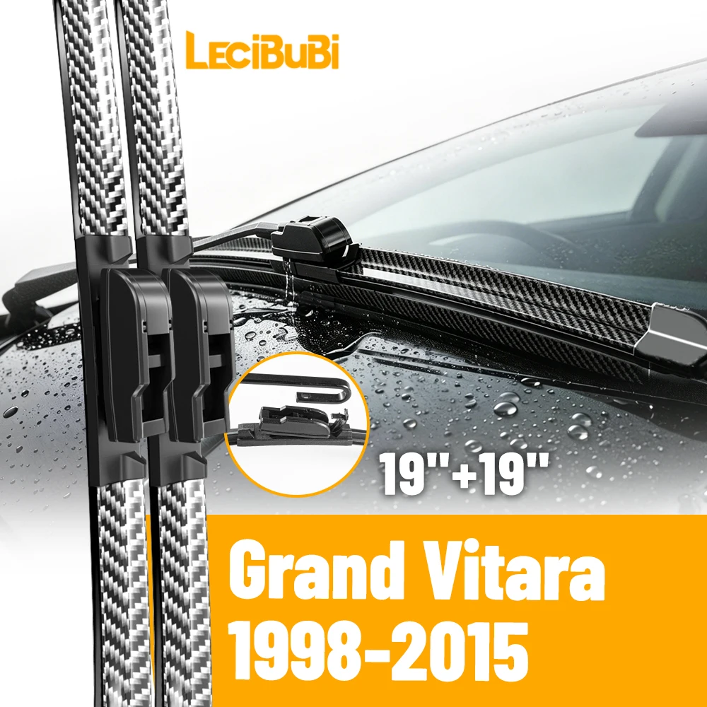 2pcs Front Windshield Windscreen Wiper Blades For Suzuki Grand Vitara 1998-2015 Rubber Brushes Car Accessories 19"+19"