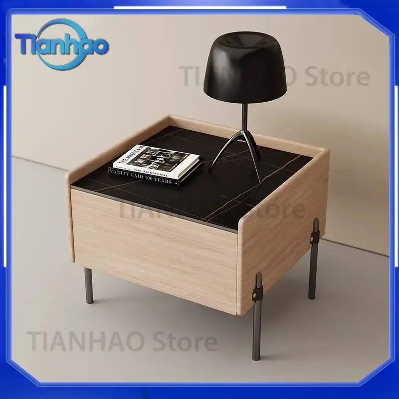 Modern Drawer Nightstand for Nordic Minimalist Bedroom Furniture Simple Italian Bedside Table Luxury Trendy Mesitas De Noche