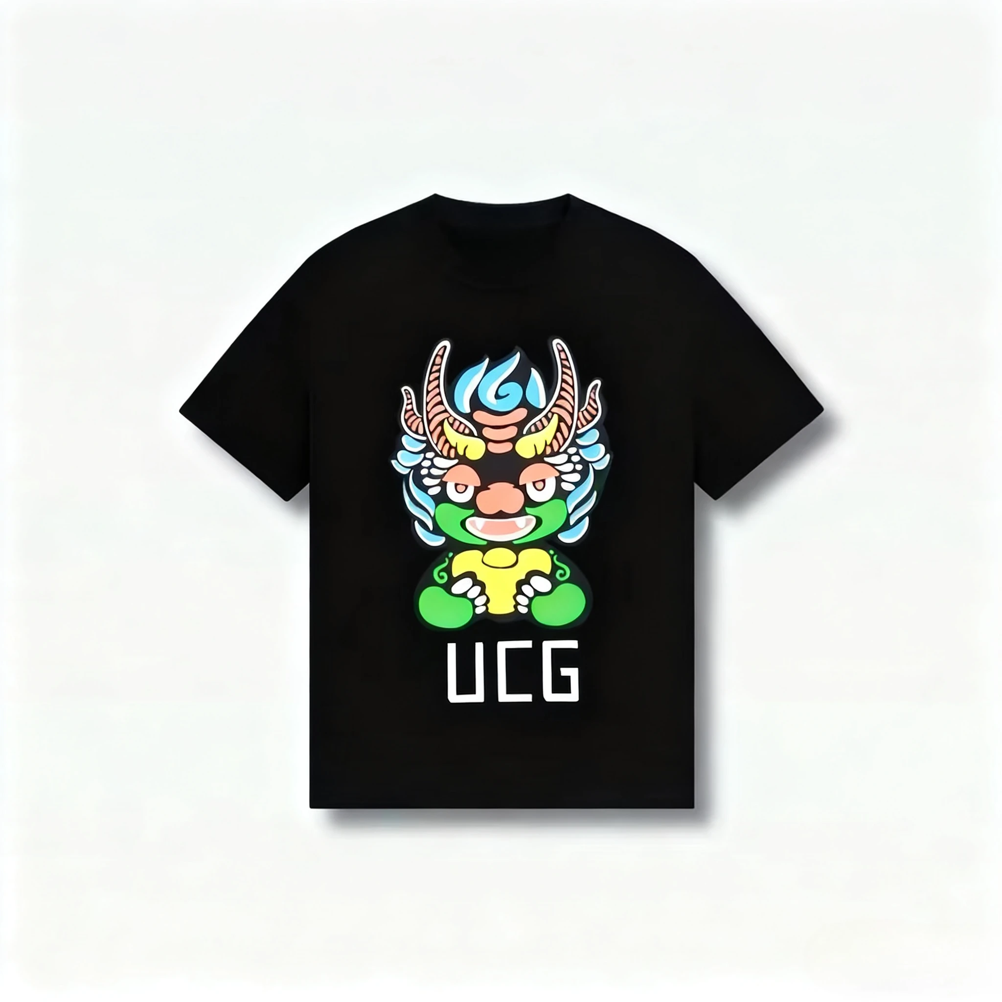 تي شيرت فضفاض برقبة دائرية وأكمام قصيرة مطبوع عليه رسوم كرتونية تي شيرت رجالي صيفي مريح ملابس داخلية للخريف والشتاء