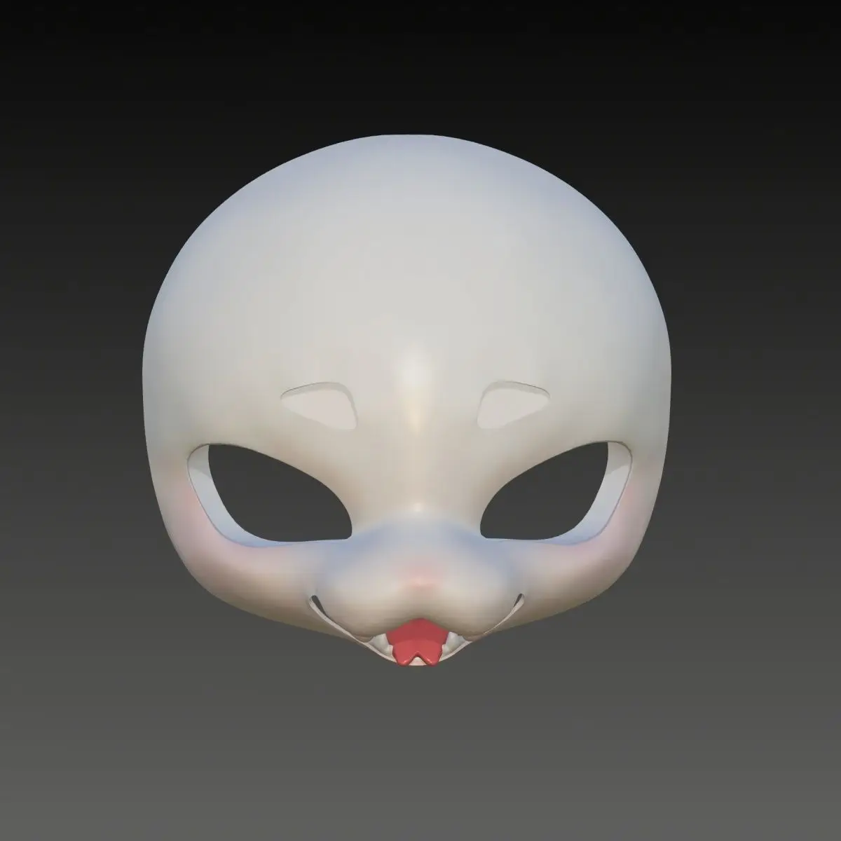 Kemono Headbase Mask Furry Beast Skull PETG Printed Cute Bun Face Split Tongue COS DIY Accessories Anime Props