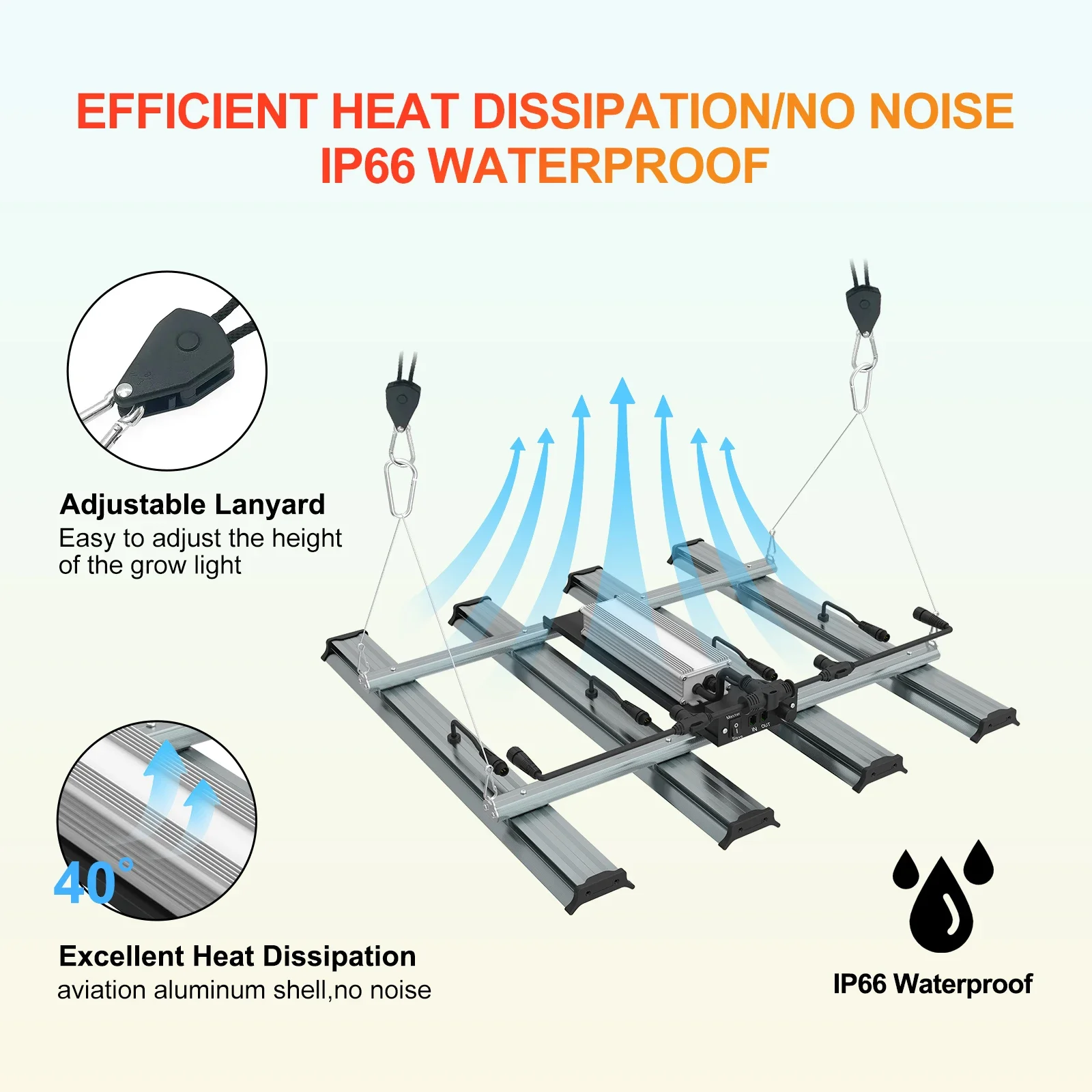 CTlite 240W espectro completo Led crece la barra de luz para plantas de interior invernadero cuerpo de flor blanca luminosa