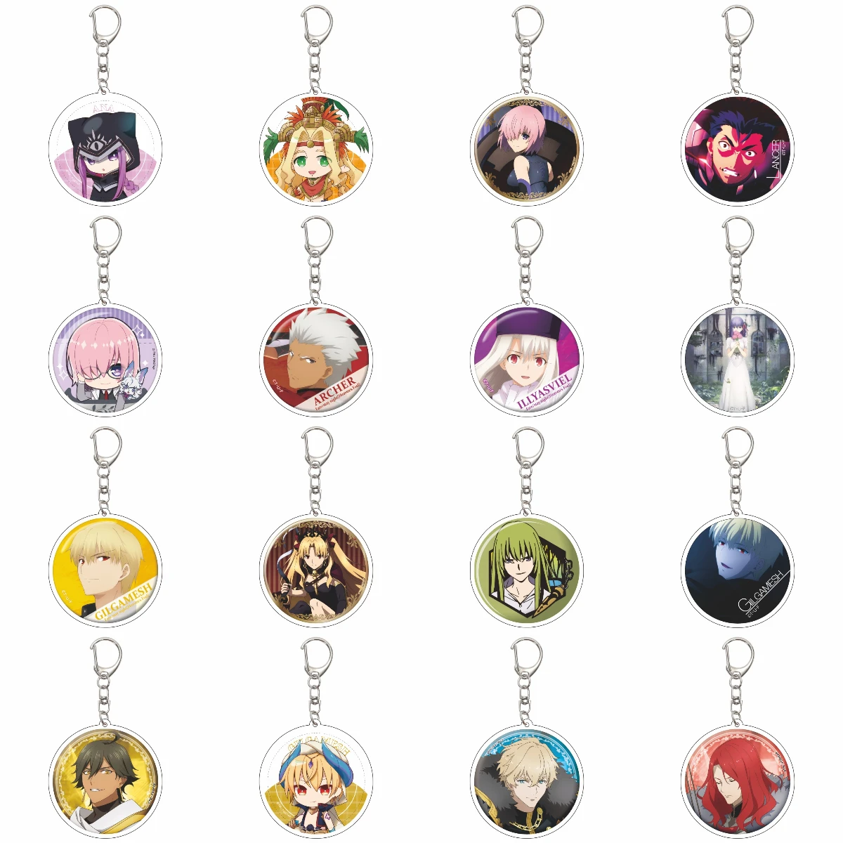 55MM Anime Fate/Grand Order  Keychain Cath Palug/Olgamarie Asmireid Animusphere  Key Chain Acrylic Model Plate Christmas Gifts