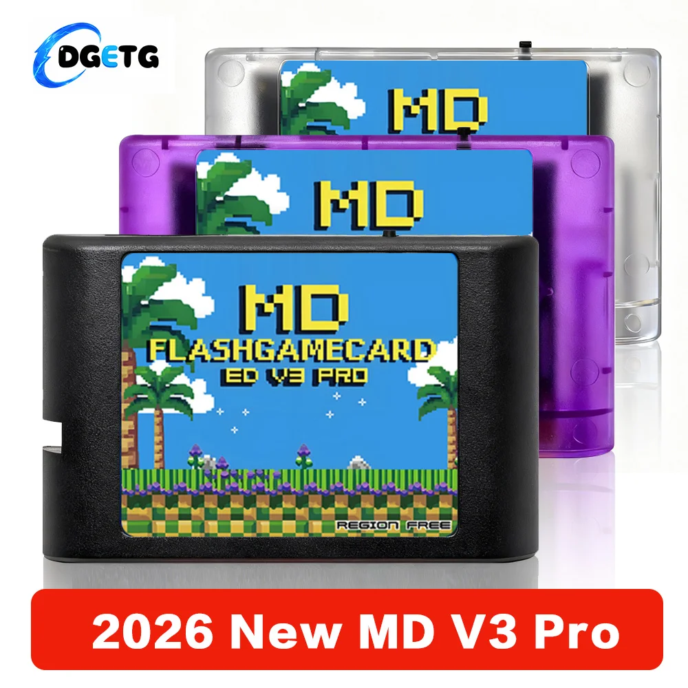 

2026 Новая игровая карта EDMD V3 Pro 3000 в 1 с 8 ГБ TF-картой MD для игровой консоли SEGA Genesis Mega Drive Master System