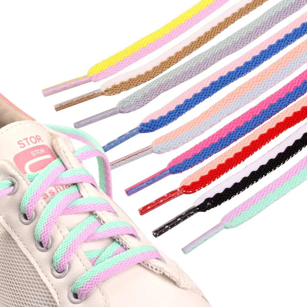 

Two tone flat shoelaces, cloth shoes, sports shoes, white shoes, nylon colored shoelaces, replacement shoelaces,