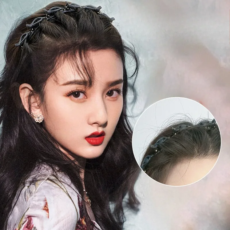 متعدد الطبقات مشبك شعر مجوف حزم هيرباند إكسسوارات الشعر العصرية تثبيت سريع ويب مشبك شعر أحمر نمط المشاهير