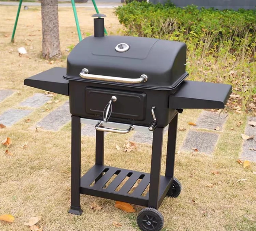 Double Side Table Large Charcoal Fire Grill Smoke GrilL Household GriLl American Camping GRill Outdoor grill