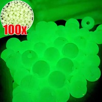 100pcs Luminous Beads 3mm 4mm 6mm 8mm Fishing Space Beans Round Float Balls Light Glowing for Outdoor Fishing Accessories Set
