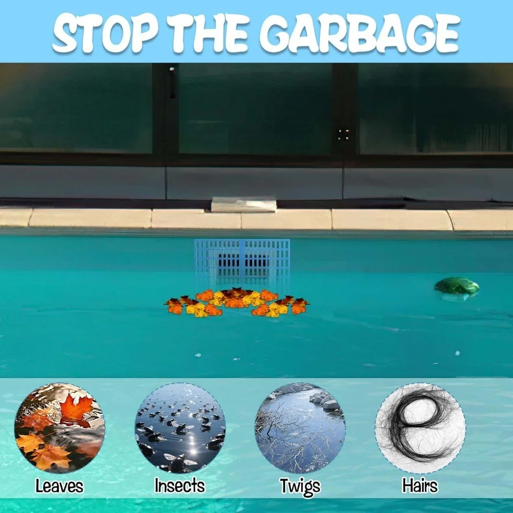 

Щит скиммера для бассейна с эластичной веревкой и телескопической стойкой для эффективной блокировки листьев и предотвращения мусора в жилых бассейнах