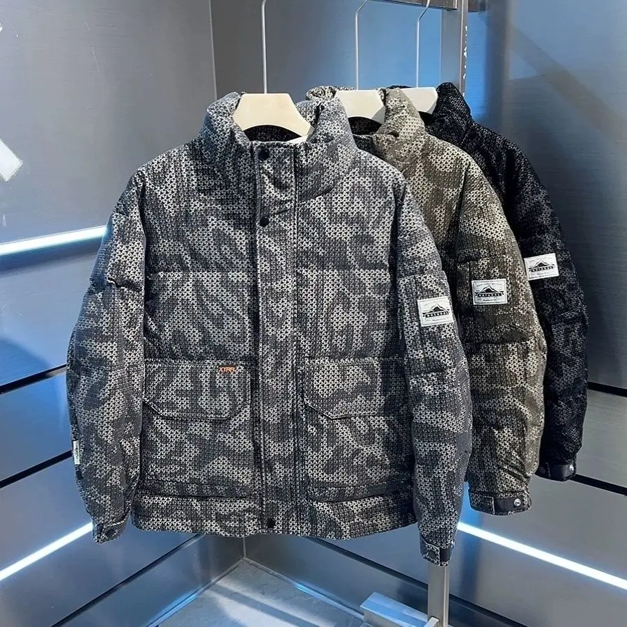 

2025 Winter New Men's INS Small Fragrance Thickened Short Loose Down Jacket