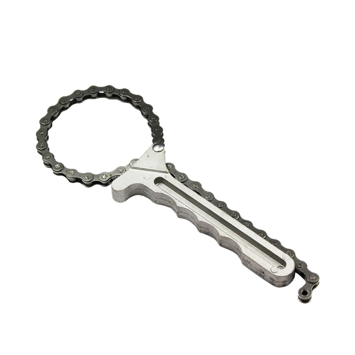 Automobile Engine Oil Filter Adjustable Chain Wrench for Key Oil Filter Removal and Installation Automobile Repair Tool