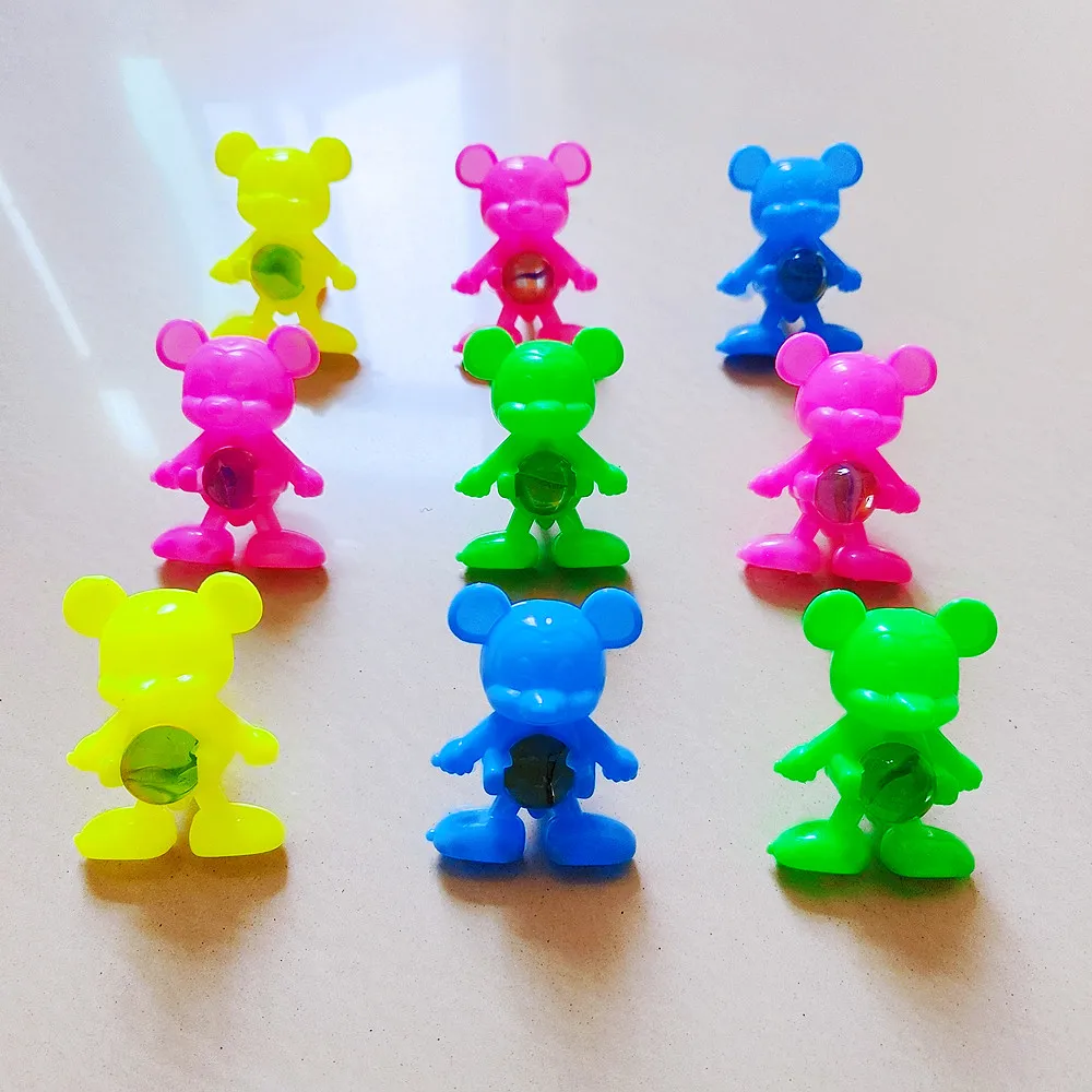 15 PCS Cute Colorful Animal Bear Marbles Kids Sports Toy Kids Birthday Party Favor Package Pinata Stuffed Gift