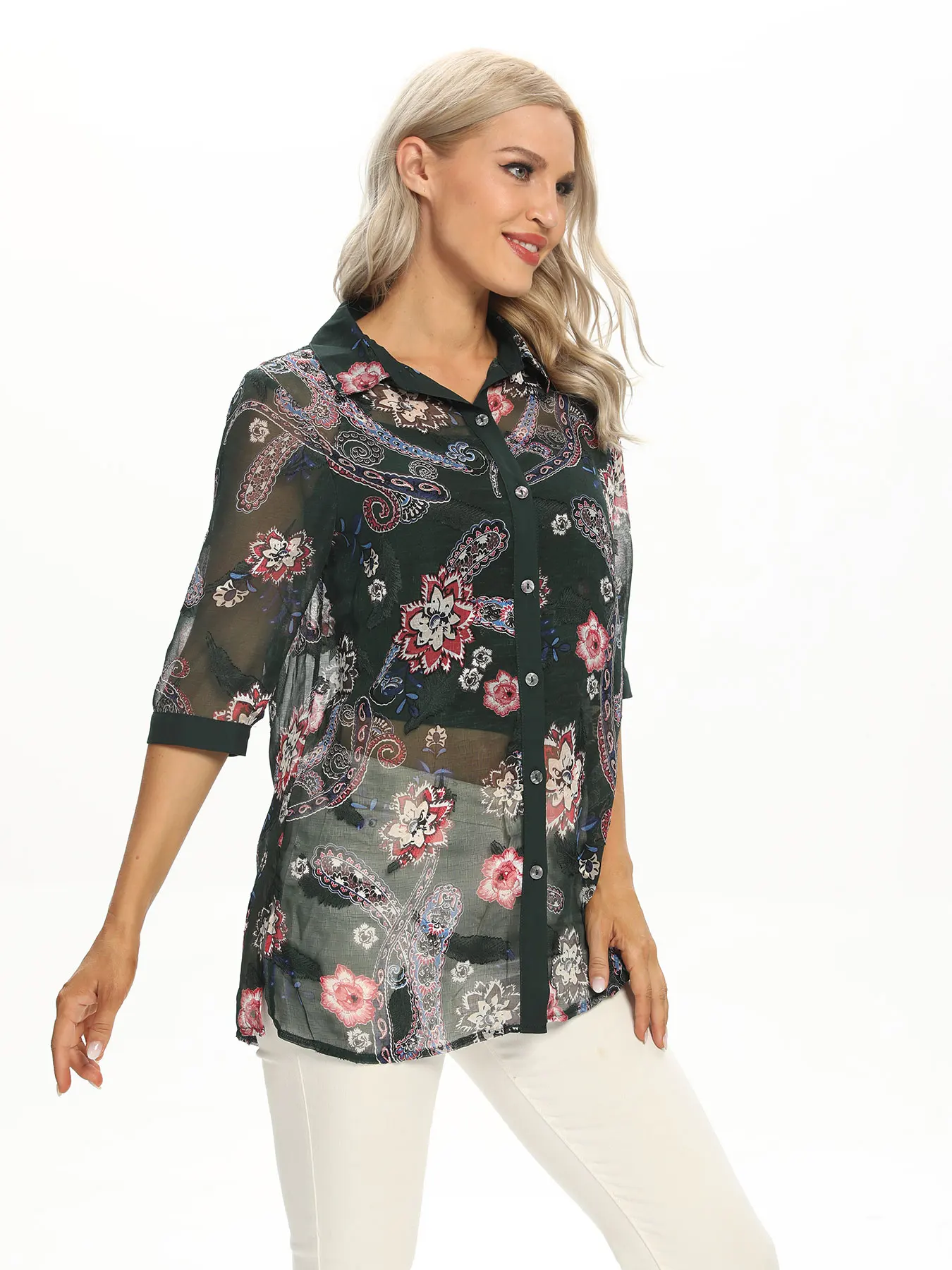 

Women Woven Fashionable Casual Shirt For Spring And Autumn