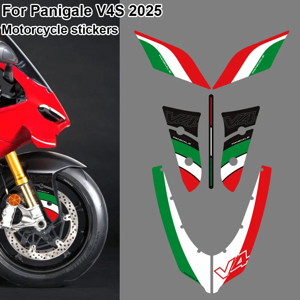 

Motorcycle Windscreen Tank pad stickers side Fairing panel decoration Fender decals kit For Ducati Panigale V4 S V4S 2025