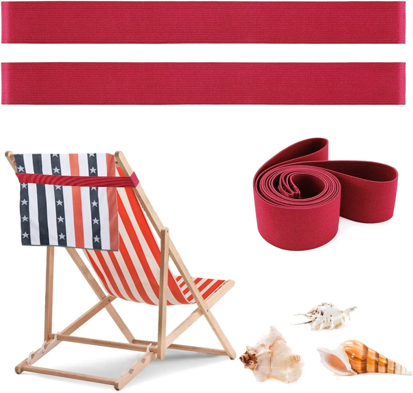 Faixas de toalha leves, clipes elásticos de toalha para cadeira de praia, suporte de toalha à prova de vento, tiras duráveis para cadeiras de praia, cadeiras de piscina