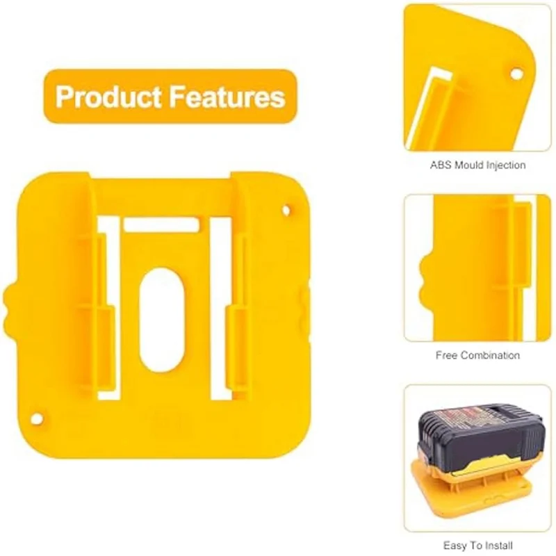 -ESTR 12Pack Battery Holder For  20V Battery Mounts Dock Holder Fit For DCB200 DCB201 DCB202 DCB203 DCB204 W/24 Screws