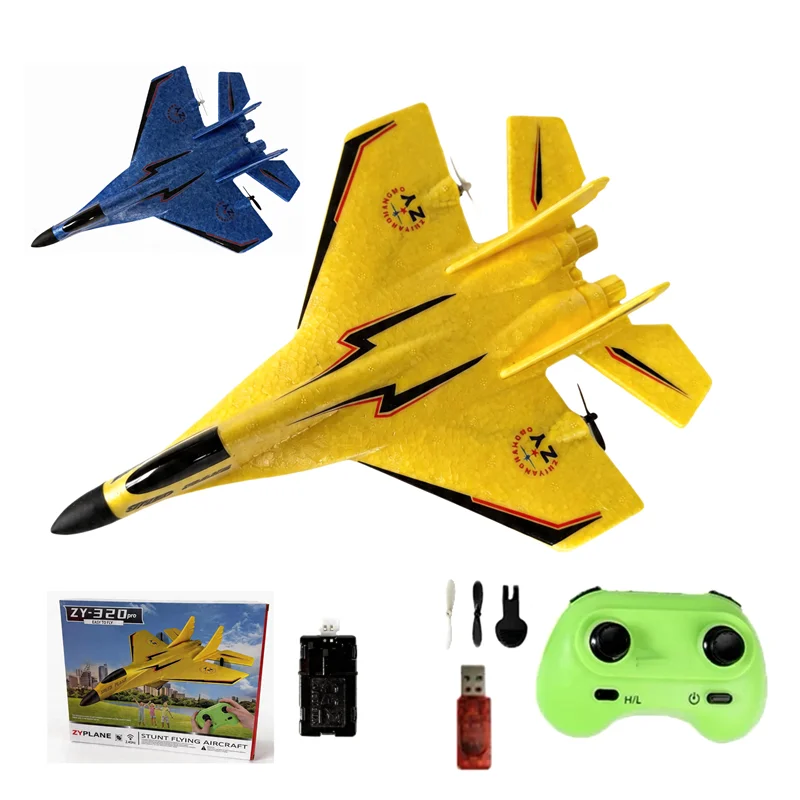 P320 RC Glider J20 Jet 2.4G 2CH Foam RC Plane With LED Light Hand Launch Fixed Wing Glider Outdoor Flying RC Toy Glider