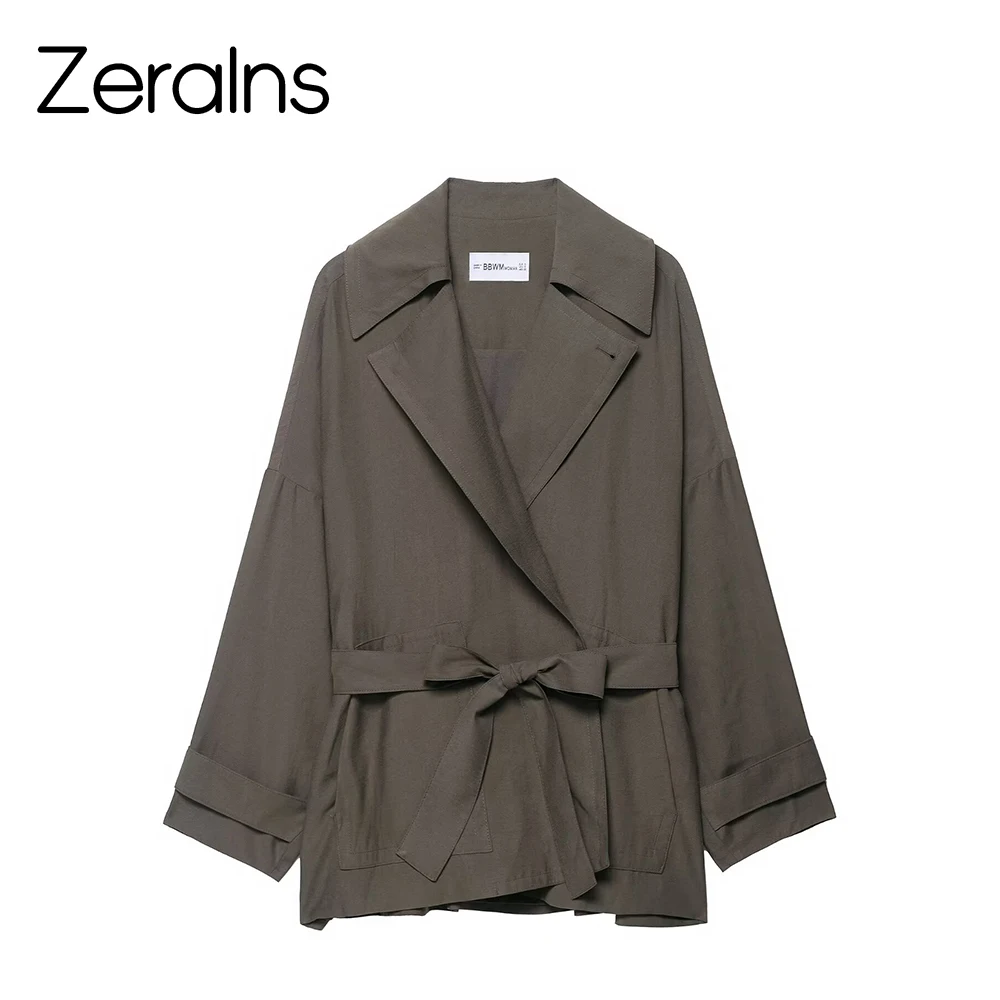 

ZERAINS 2025 new autumn and winter coat women's Korean version retro tone texture wearing micro silhouette short windbreaker