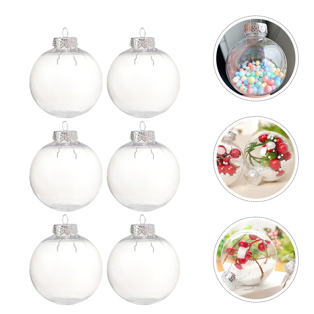 

14Pcs Christmas Tree Decorations Hanging Balls Clear Plastic DIY Fillable Ornaments Party Xmas Hanging Ball Decoration