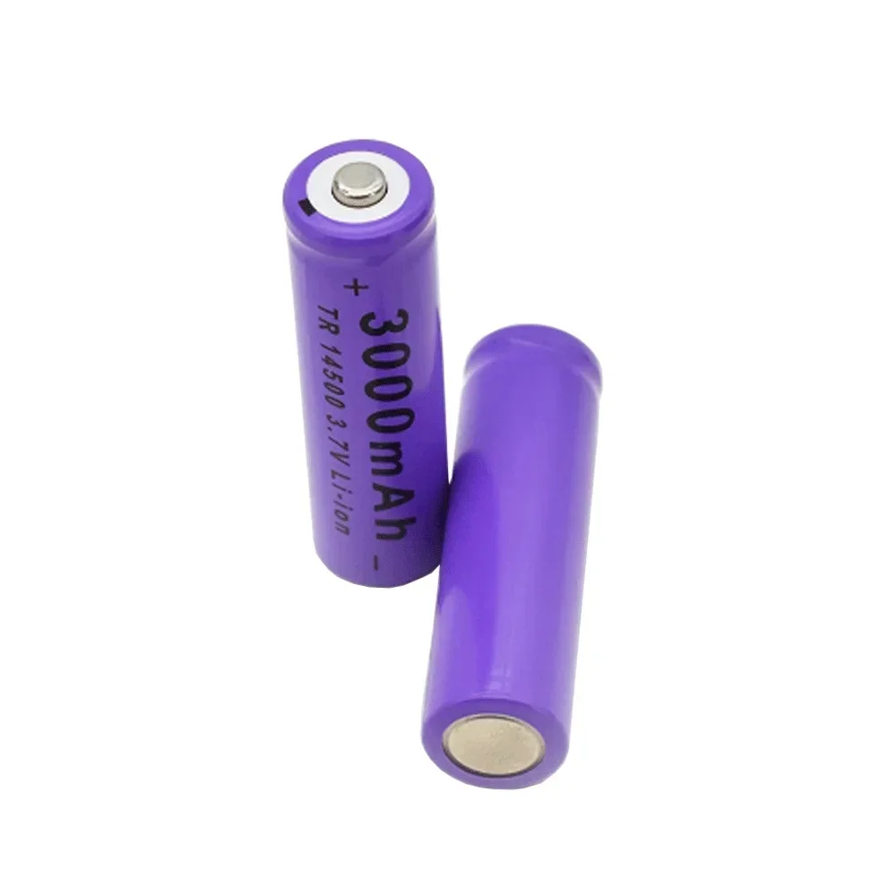 3.7v 3Ah 14500 lithium-ion, 3000mAh AA replacement battery, used for radios, microphones, Electric toys, etc