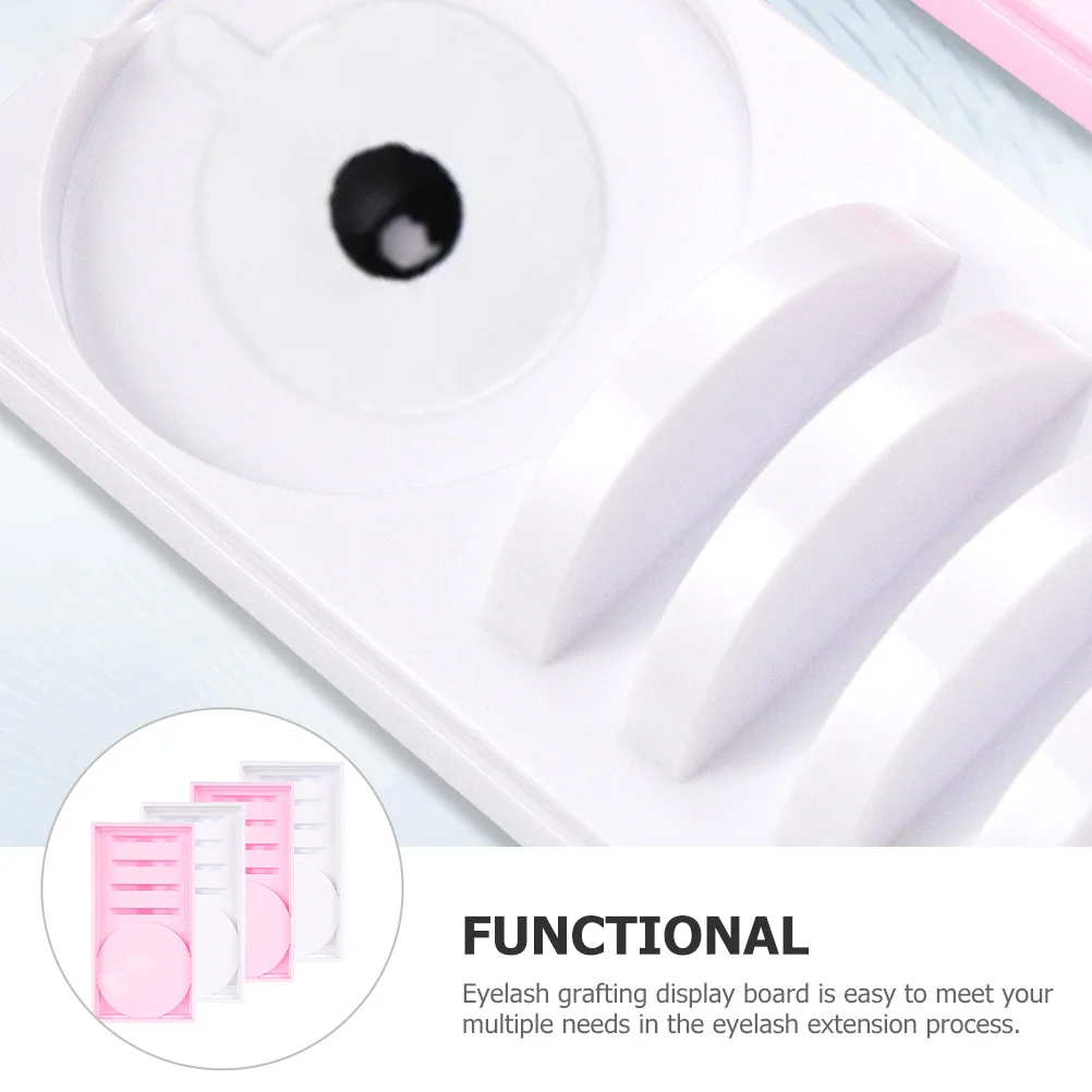 

4Pcs Lash Holder Sturdy Eyelash Extension Tray Wear Resistant False Lash Organize Pallet Professional Salon Display Board