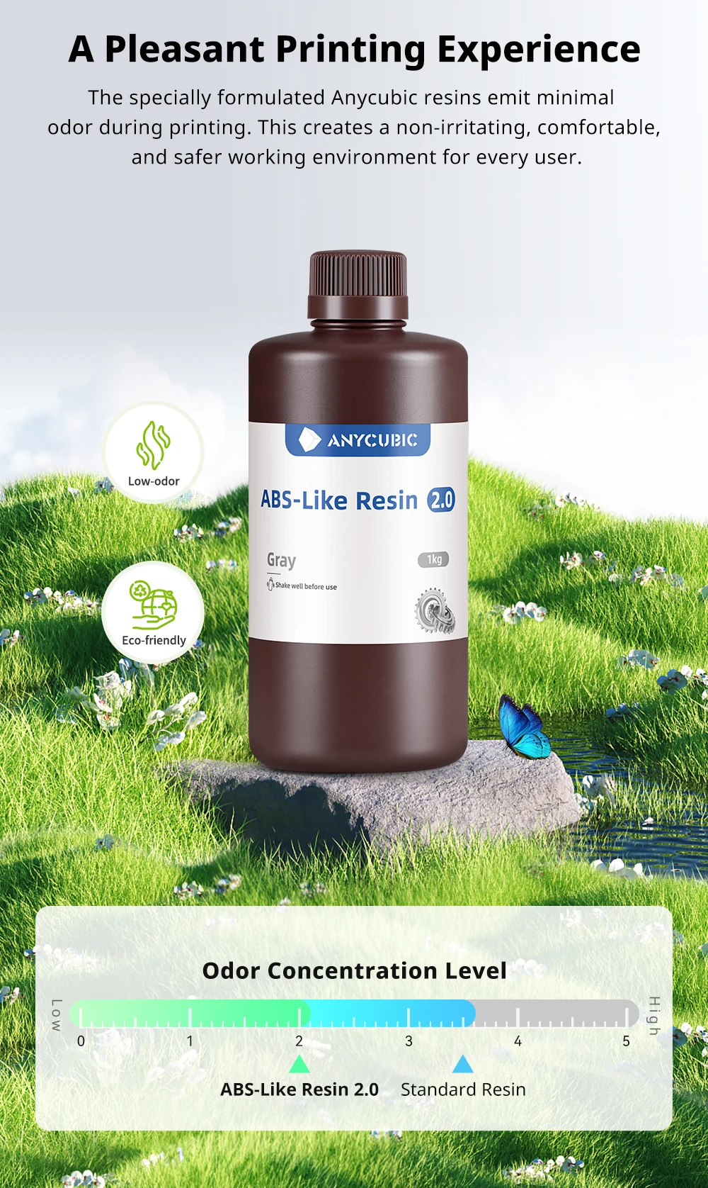 Anycubic 2.0 3D-Drucker-Harz Photopolymer-Harz Höhere Zähigkeit & Elastizität ABS-ähnlich Schnelle Aushärtung Hohe Präzision – Detail 6