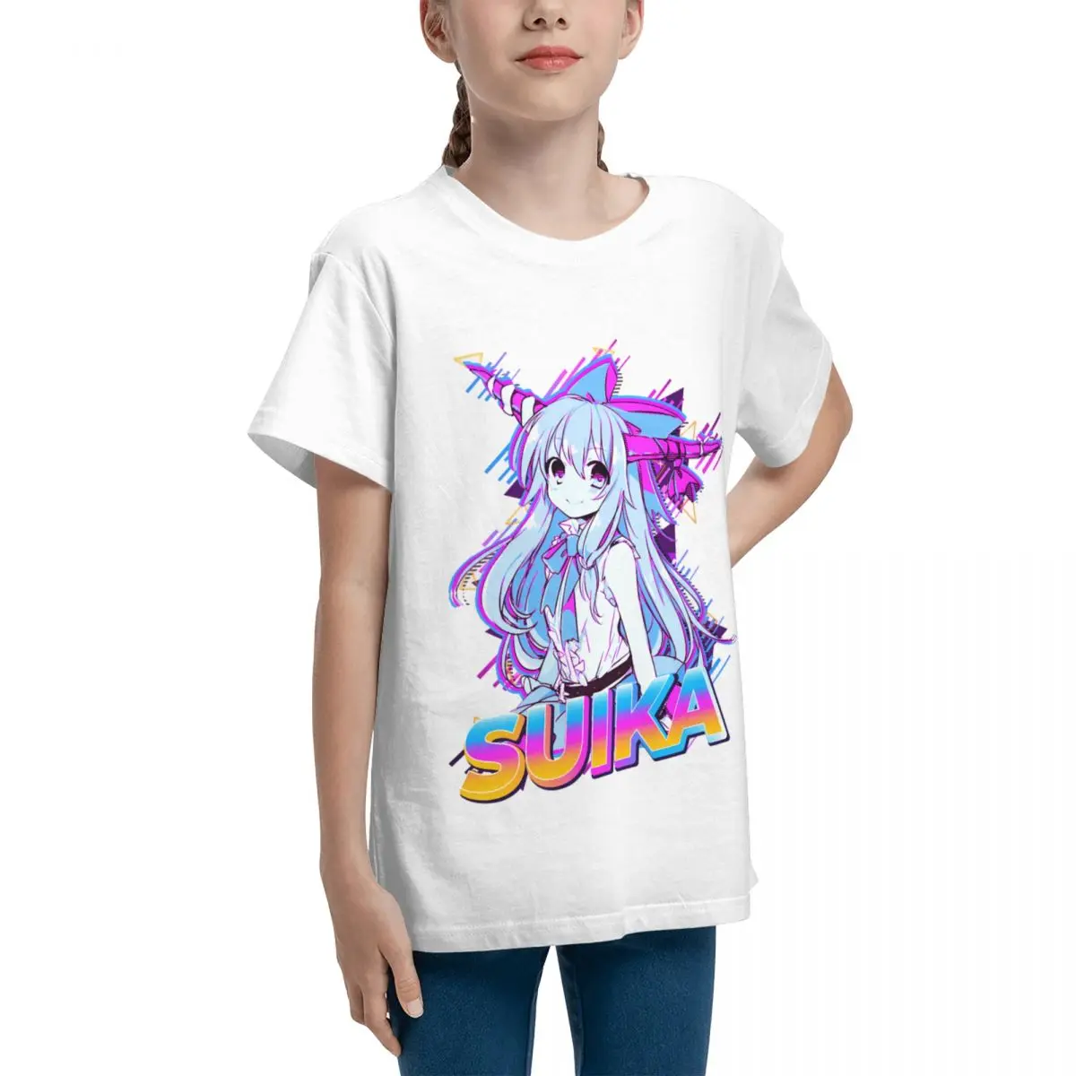 Suika Touhou For Sale High grade Home Adolescents Basic Short Sleeve T-Shirt Harajuku T-shirts Humor Graphic