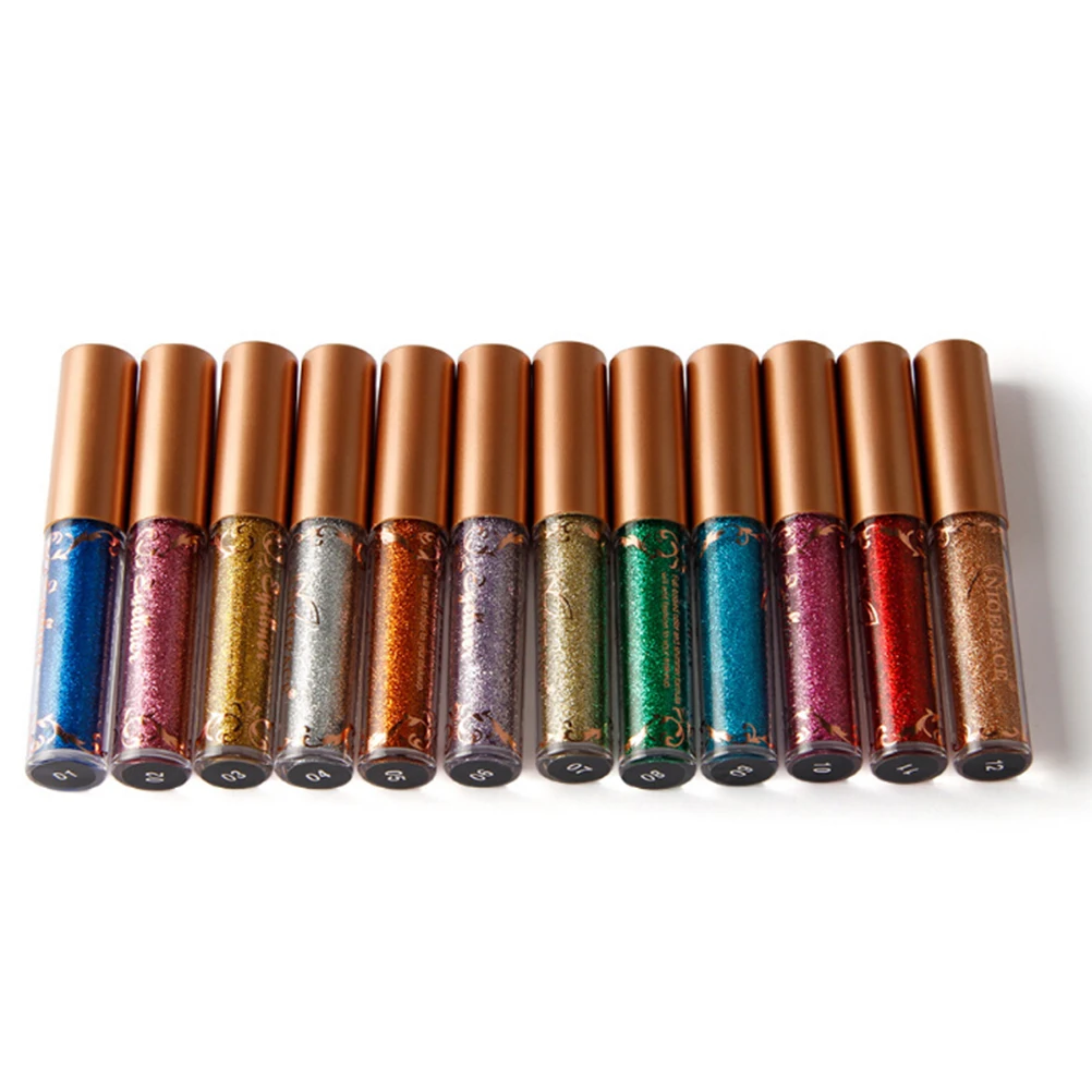 Metallic Liquid Eyeliner Glitter Pearlescent Thin Pen Nib Smooth Glide Waterproof Long Lasting Pearlescent Liquid Eyeliner