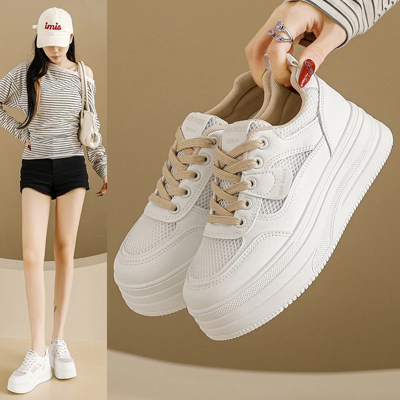 

2026 Women's Summer White Shoes Mesh Breathable Casual Sports Outdoor Comfortable Running Sneakers