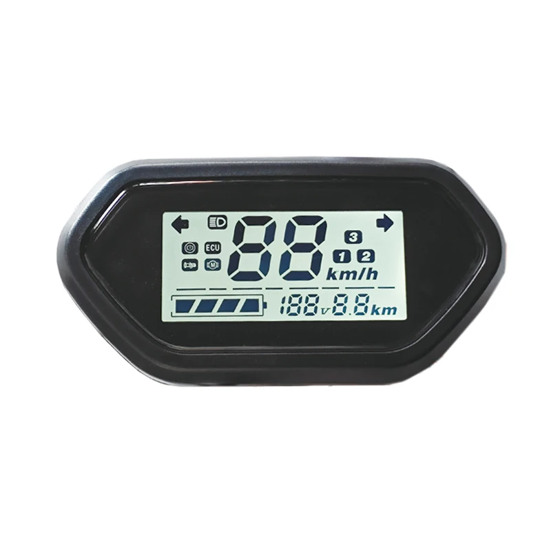 Niu-style Narrow Screen Meter Assembly, LCD Display, Universal Modified Meter Housing,Connection, 48V/60V/72V