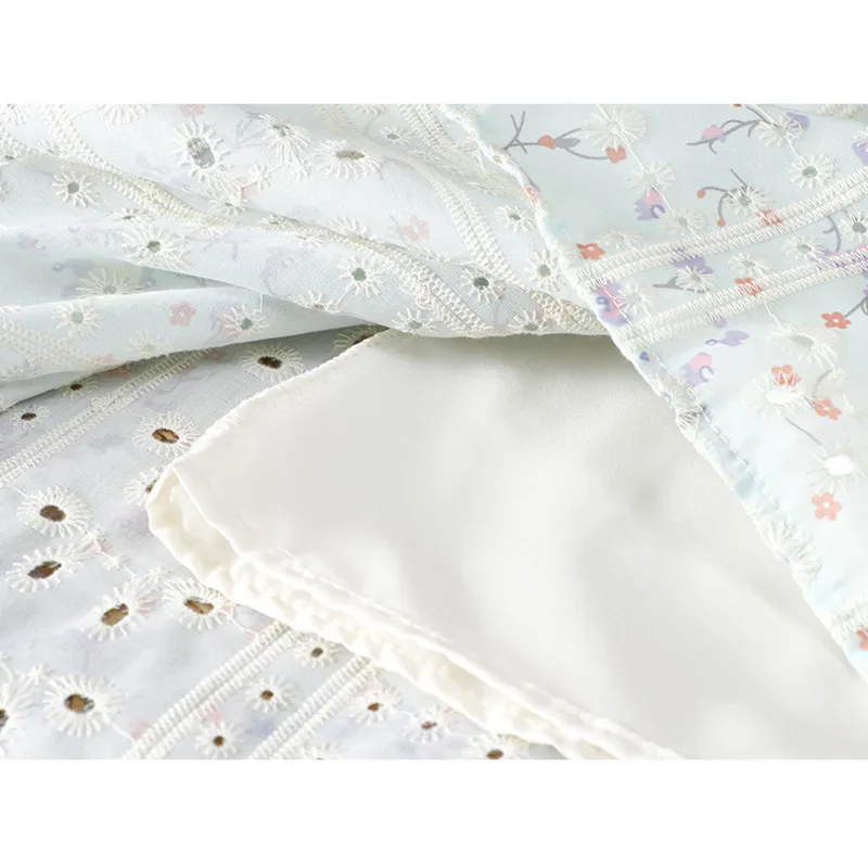 Lente Zomer Prairie Chic Borduren Bloemen Katoenen Rok Vrouwen Nieuwe Mooie Hoge Taille A-lijn Midi Lange Rokken