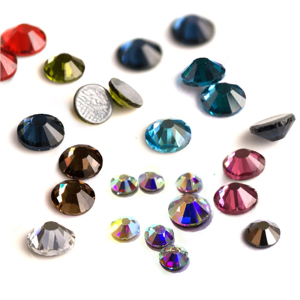 

PUBRILEX SS4-SS12 14-фазные разноцветные стразы для исправления, клей на нижнюю часть K9, необычные бусины для украшения платья для дизайна ногтей