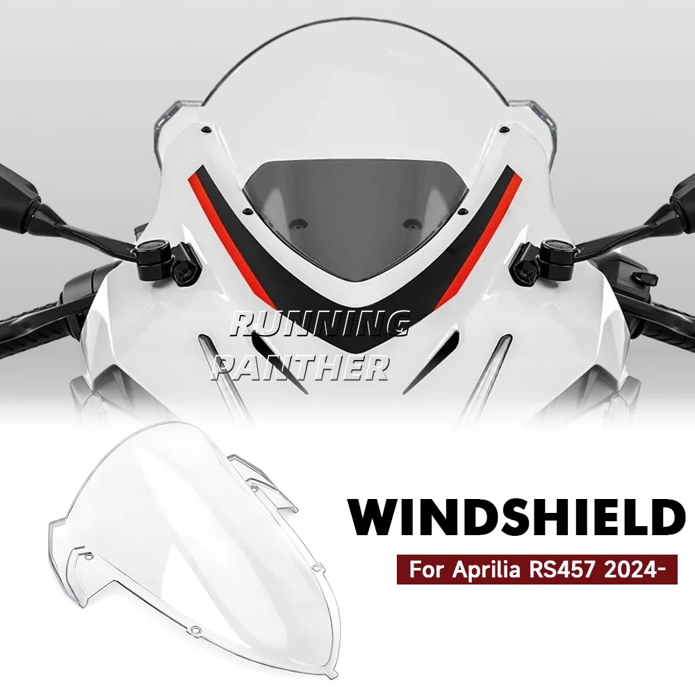 

For Aprilia RS457 rs457 RS 457 2024 2025 Motorcycle Windshield Windscreens Wind Deflectors Kit Front Glass Acrylic Accessories