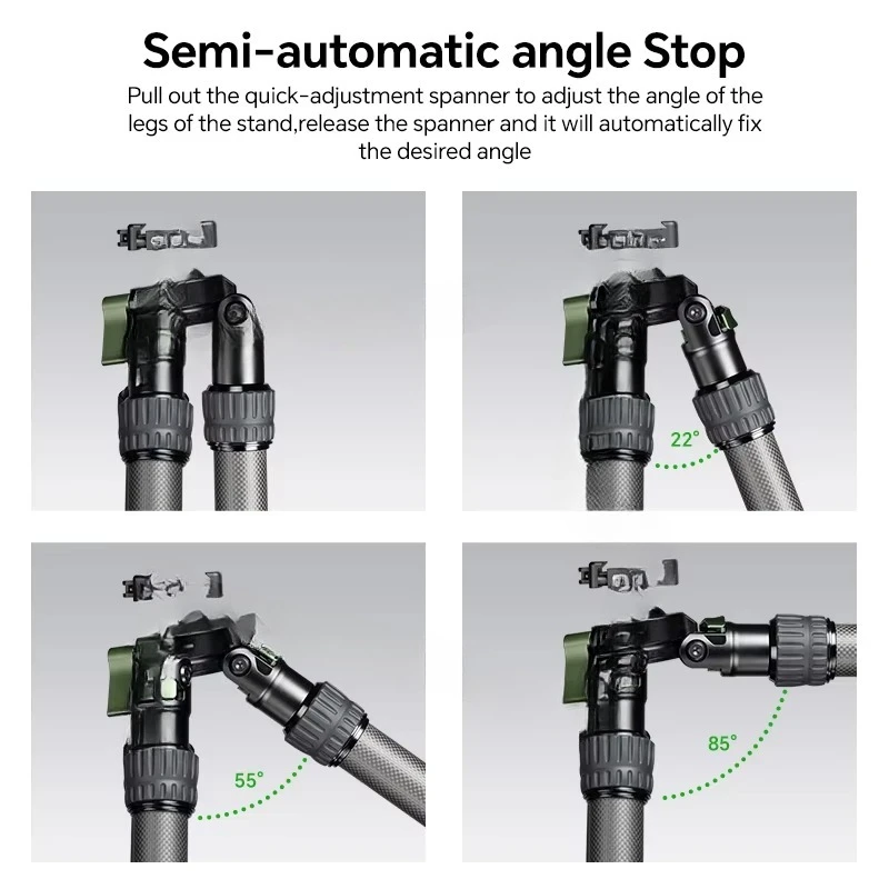 حامل ثلاثي القوائم للصيد، مطابقة وظيفة التحميل، حامل ثلاثي من الألياف، تصوير فيديو للكاميرا الخارجية