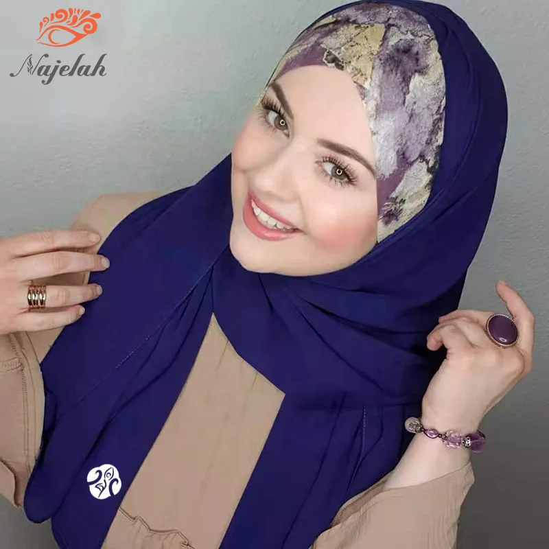Muslim Chiffon Fashion Hijab Abaya Hijabs For Woman Abayas Jersey Head Wrap Scarf Islamic Dress Women Turbans Instant Turban