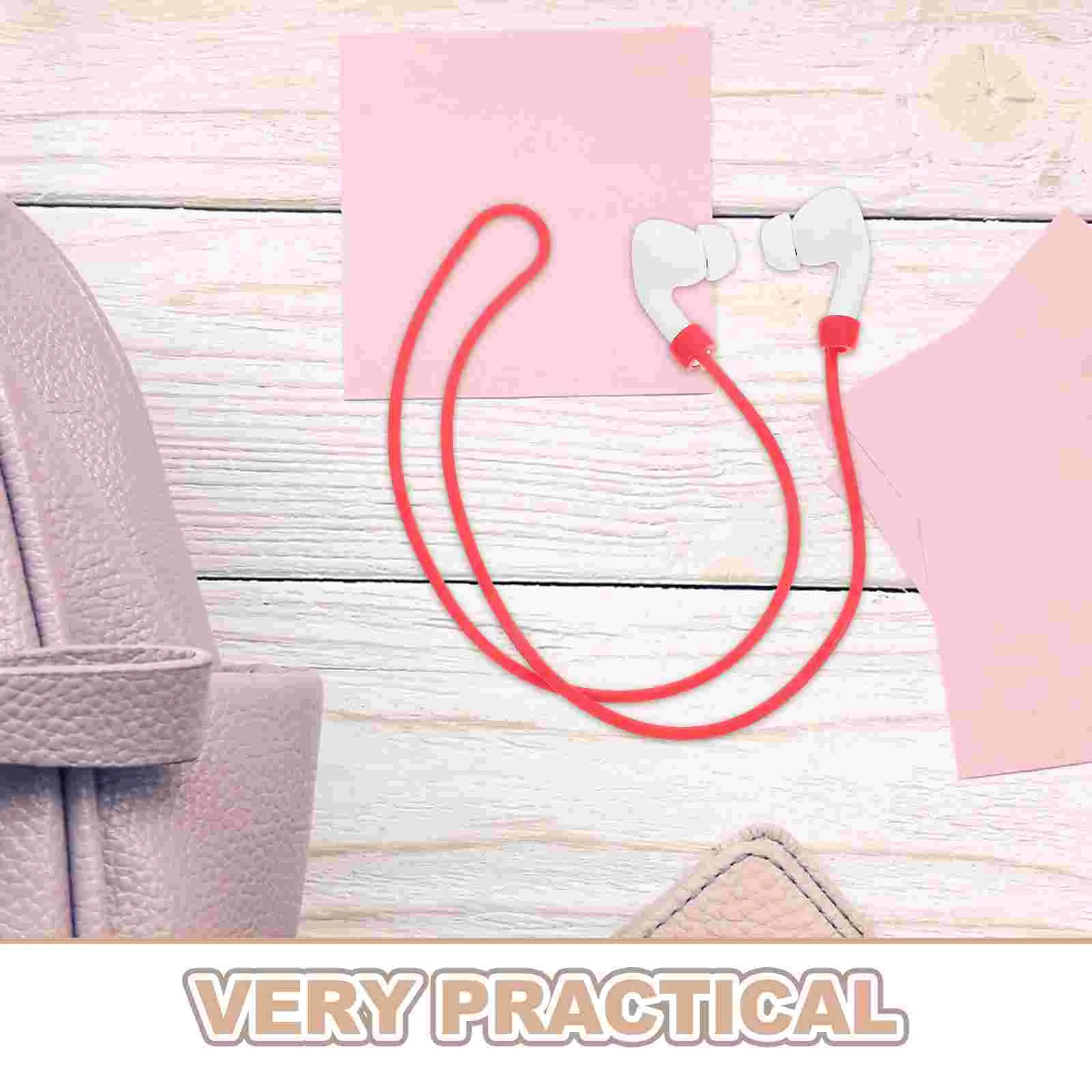 Detachable Headphone Lanyard Silica Gel Ear Buds Loss Strap Vibrant Colors Easy Carrying Antiloss Secure Longterm Use Earplug