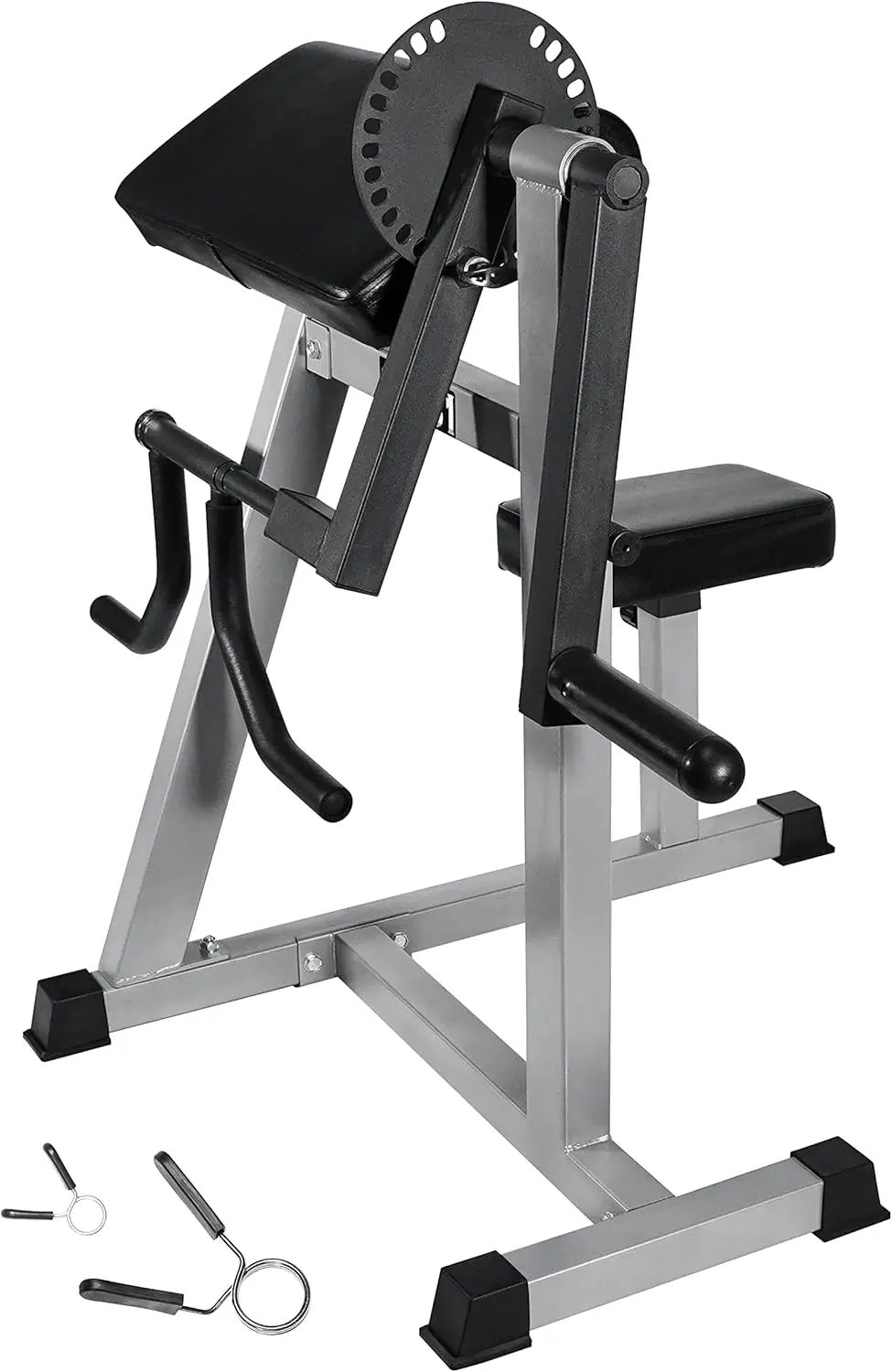 Máquina de brazo ajustable para bíceps y tríceps, placa de capacidad de 150 lb cargada para extensiones de rizos de brazo, equipo de entrenamiento de fuerza para gimnasio en casa
