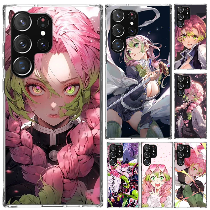 Demon Slayer Kanroji Mitsuri Phone Case for Samsung Galaxy S24 S23 S22 S21 Ultra S20 FE S10 Plus S10E S9 S8 + S7 Edge Soft Print