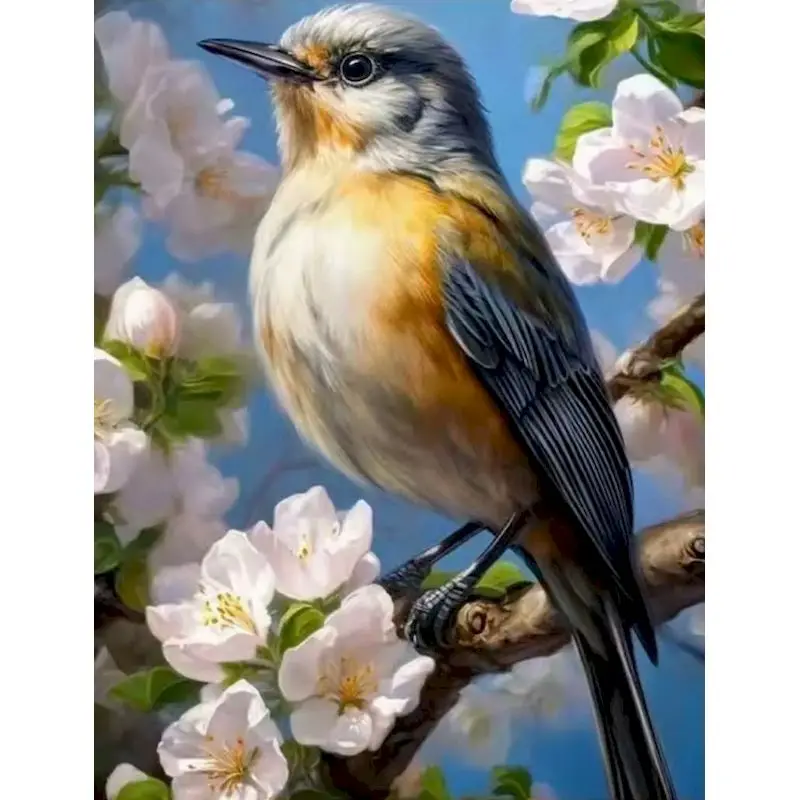 

GATYZTORY DIY Pictures By Number Bird Kits Home Decor Painting By Numbers Animal Drawing On Canvas HandPainted Flower Art Gift