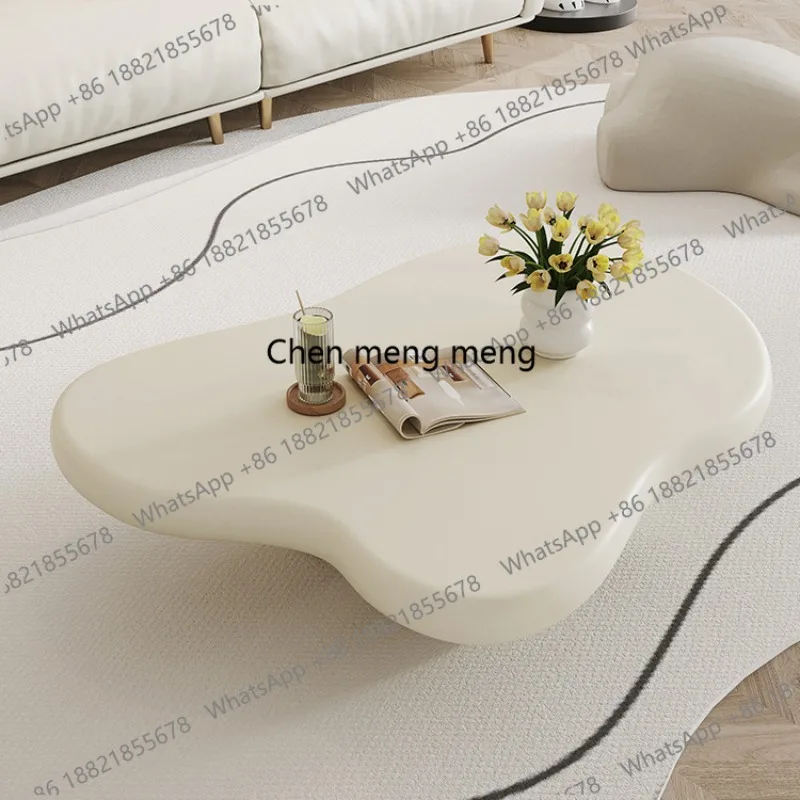 

Modern simple household cloud white coffee table living room small apartment cream wind coffee table